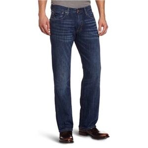 Men’s LUCKY BRAND 221 Straight Legs Dark Blue Wash Denim Jeans Size 34 x 30